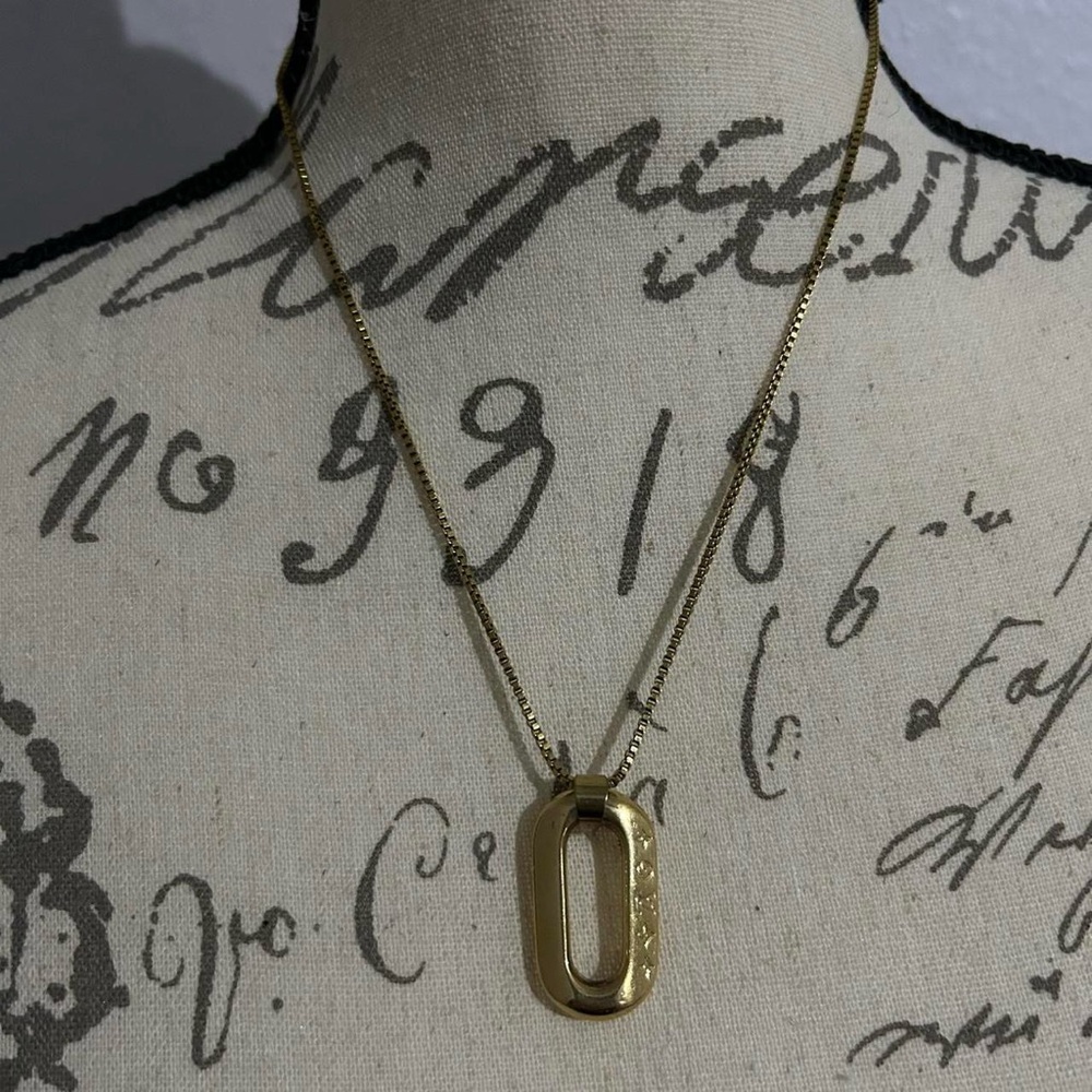 Gold Tone Louis Vuitton Link Necklace